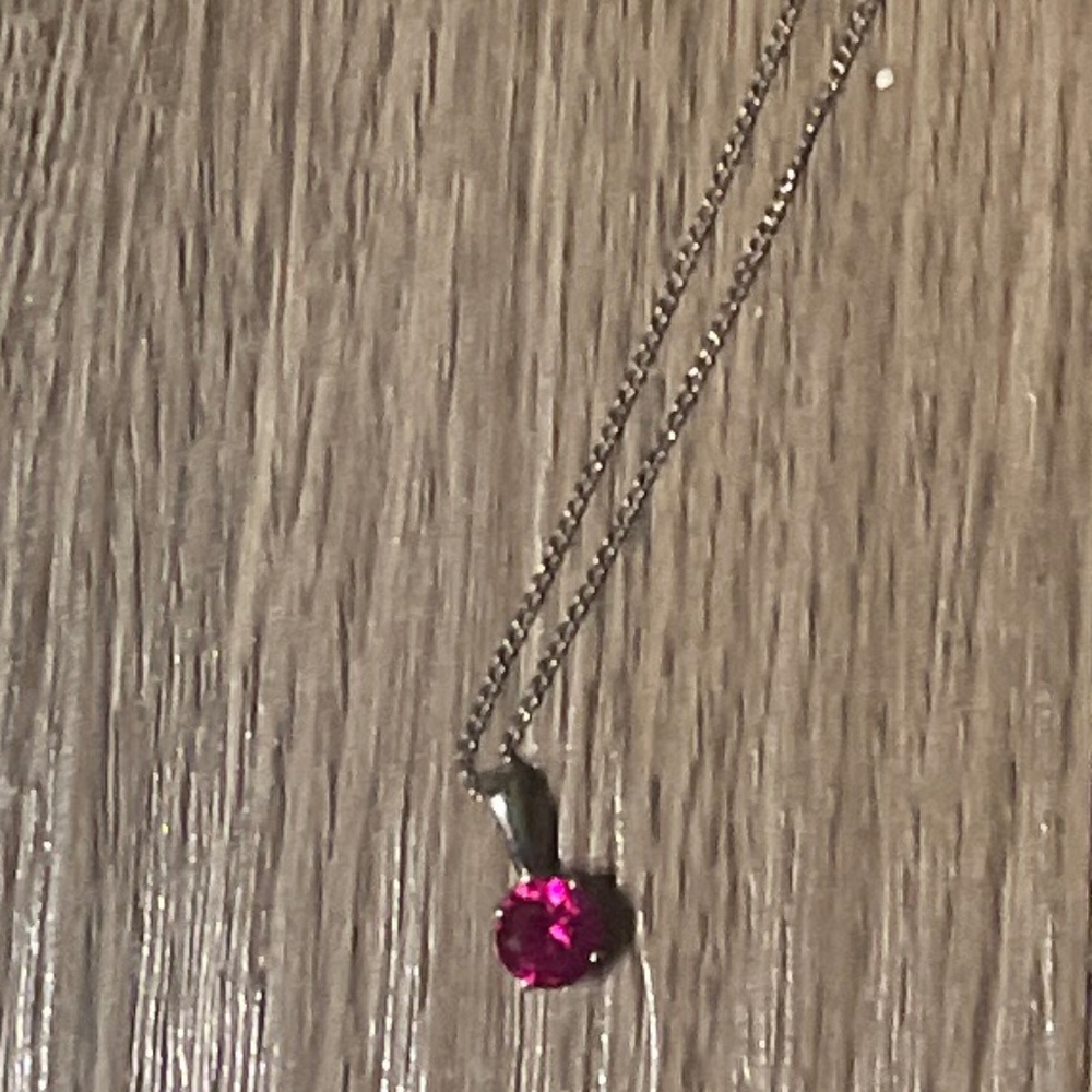 Ruby Pendant Necklace - image 1